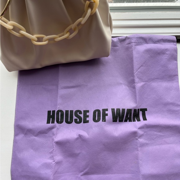 House of Want Vegan Chill Framed Clutch Ivory - Picture 6 of 6